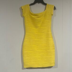 Ladies Yellow Bodycon Dress - Wet Seal
